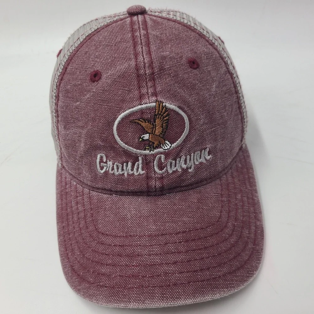 Grand Canyon Hat Snapback Trucker Mesh Red Gray Bald Eagle Arizona Outdoors Wear